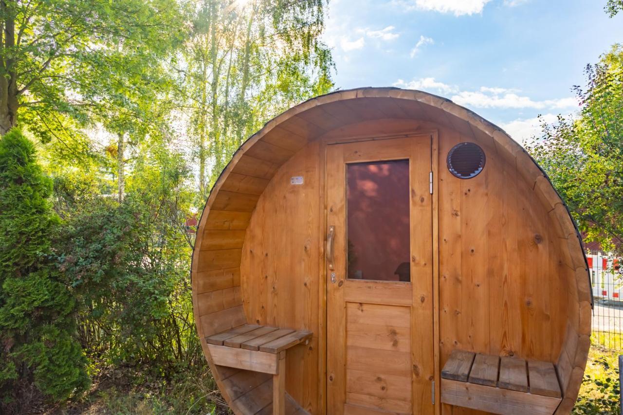 Am Grimnitzsee gemütliches Tiny House Bungalow mit Sauna und Kamin Joachimsthal Exterior foto